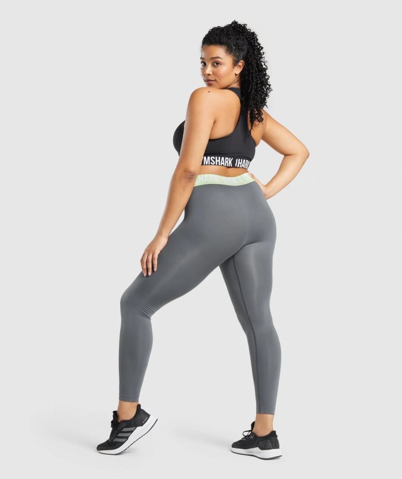 Women's Gymshark Fit Seamless Leggings Grey | NZ 3LHRAW